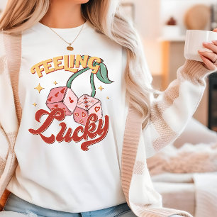 Fout Geluk Retro Dobbelsteen Cadeau Voor Haar Tri-Blend Shirt