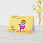 Fout grappig vrouwen gezichtsmasker chocolade Moed Kaart (Gele Bloem)