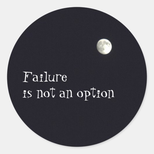 Fout in geen optie ronde sticker (Voorkant)