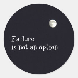 Fout in geen optie ronde sticker