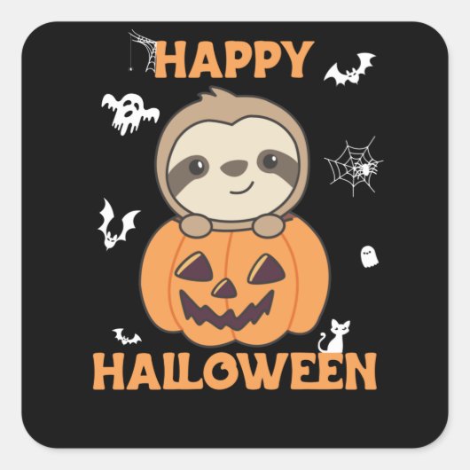 Fout in pompoen met snotjes naar Halloween Vierkante Sticker (Voorkant)