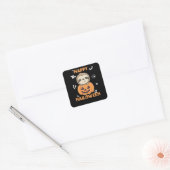 Fout in pompoen met snotjes naar Halloween Vierkante Sticker (Envelop)