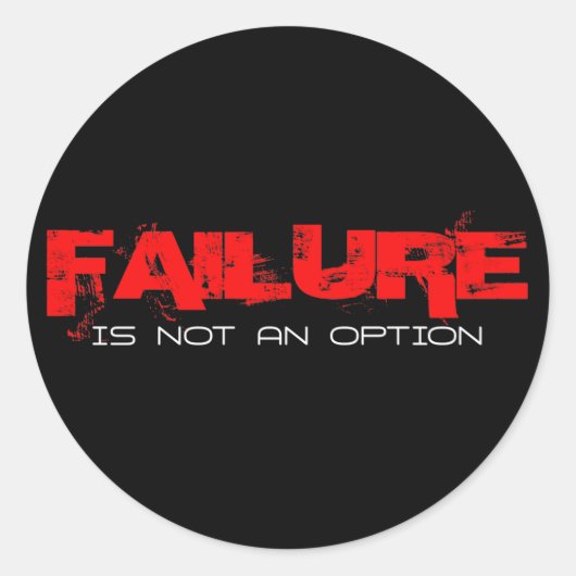 FOUT is geen optie Ronde Sticker (Voorkant)