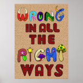 Fout op alle juiste manieren afdrukken poster (Voorkant)