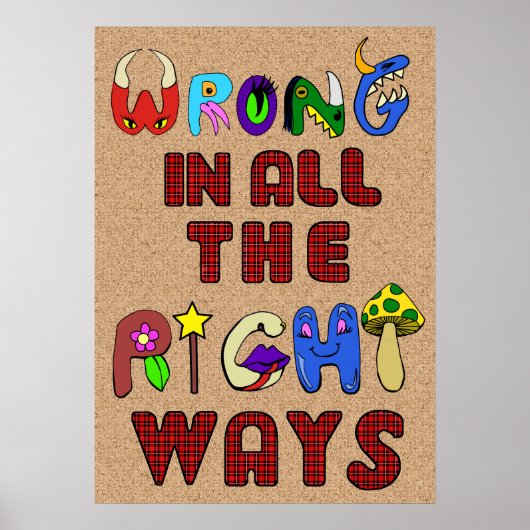 Fout op alle juiste manieren afdrukken poster (Voorkant)