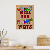 Fout op alle juiste manieren afdrukken poster (Keuken)