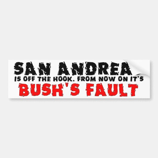 Fout van struik bumpersticker (Voorkant)