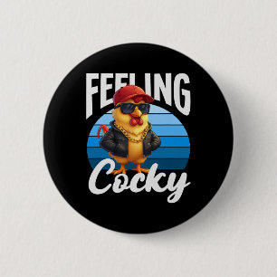 Fout Y Grappige Haan Stomme Koude Zonnebril Swag Ronde Button 5,7 Cm