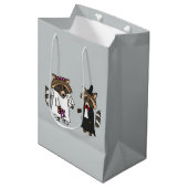 Fout Zakje Bruid en Bruidegom Wasbeer Cadeau (Voorkant Gekanteld)