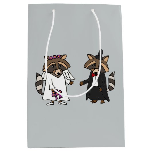 Fout Zakje Bruid en Bruidegom Wasbeer Cadeau (Voorkant)