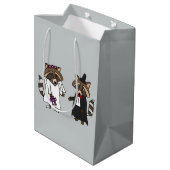 Fout Zakje Bruid en Bruidegom Wasbeer Cadeau (Achterkant Gekanteld)