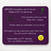 Foutberichten mousepad muismat (Voorkant)