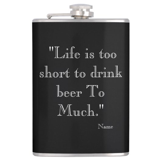 Foute Quote Bier & Wijn Fles Heupfles (Voorkant)