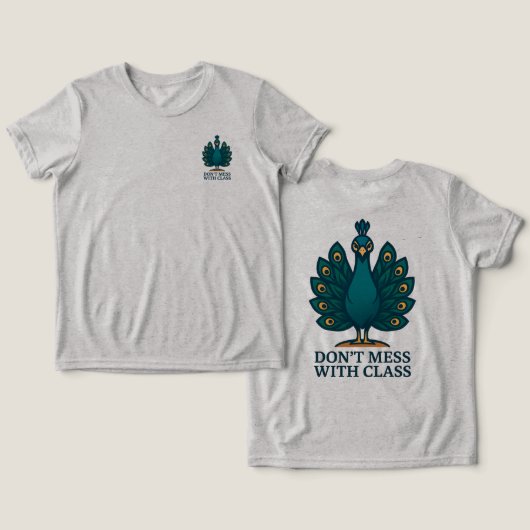 Fouten en bloemen Tri-Blend shirt (Ontwerp Voorkant & Achterkant)