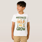 Fouten helpen me groeien Motivatie klaslokaal T-shirt (Voorkant volledig)