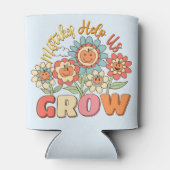 Fouten helpen ons groeien - speelse bloemen Motiva Blikjeskoeler (Achterkant)