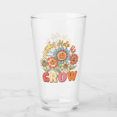 Fouten helpen ons groeien - speelse bloemen Motiva Glas (Voorkant)