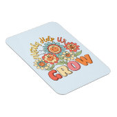 Fouten helpen ons groeien - speelse bloemen Motiva Magneet (Rechterzijde)