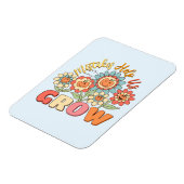 Fouten helpen ons groeien - speelse bloemen Motiva Magneet (Linkerzijde)