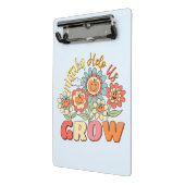 Fouten helpen ons groeien - speelse bloemen Motiva Mini Klembord (Angled2)