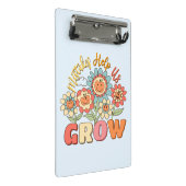 Fouten helpen ons groeien - speelse bloemen Motiva Mini Klembord (Schuin)