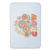 Fouten helpen ons groeien | Speelse bloemenmotivat Badmat (Voorkant Verticaal)