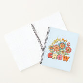 Fouten helpen ons groeien | Speelse bloemenmotivat Notitieboek (Binnen)