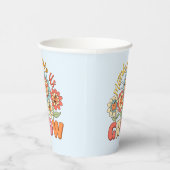 Fouten helpen ons groeien | Speelse bloemenmotivat Papieren Bekers (Rechts)