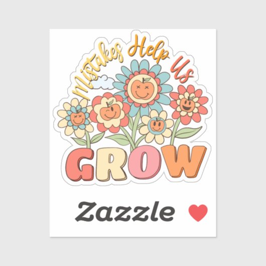 Fouten helpen ons groeien sticker (Vel)