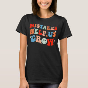 Fouten helpen ons om positieve retroleraren terug t-shirt
