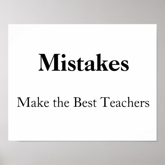 fouten maken de beste leerkrachten poster (Voorkant)