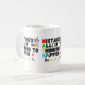 Fouten maken denken mogelijk koffiemok (Voorkant links)