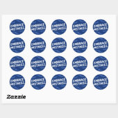FOUTEN OMARMEN RONDE STICKER (Vel)