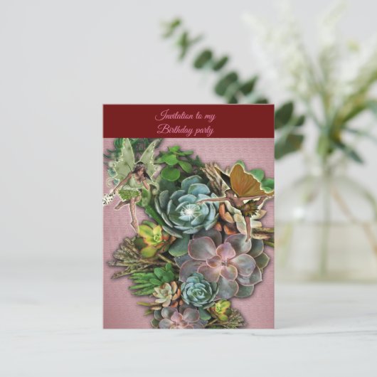 Fouten op een Succulent beeldscherm Briefkaart (Staand voorkant)