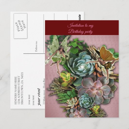 Fouten op een Succulent beeldscherm Briefkaart (Voorkant / Achterkant)