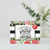 Fouten zijn bewijs dat je het probeert Rode Rozen  Briefkaart (Staand voorkant)