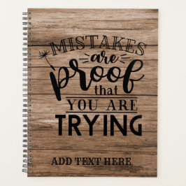 Fouten zijn bewijs dat je het probeert RUSTIC GIFT Planner