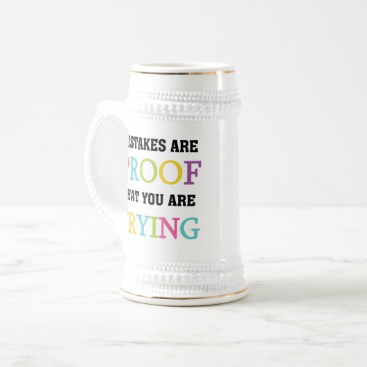 Fouten zijn een bewijs dat je probeert bierpul (Voorkant links)