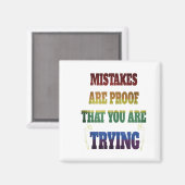 Fouten zijn een bewijs dat je probeert magneet (Voorkant / Achterkant)