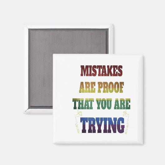 Fouten zijn een bewijs dat je probeert magneet (Voorkant / Achterkant)