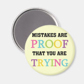 Fouten zijn een bewijs dat je probeert magneet (Voorkant / Achterkant)