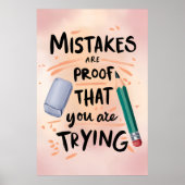 Fouten zijn een bewijs dat je probeert poster (Voorkant)