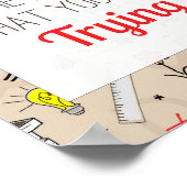 Fouten zijn een bewijs dat je probeert - Poster (Hoek)