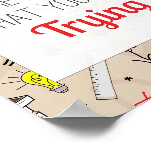 Fouten zijn een bewijs dat je probeert - Poster (Hoek)