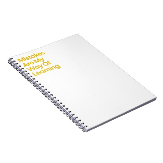 Fouten zijn mijn manier van leren notitieboek (Rechterzijde)