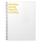 Fouten zijn mijn manier van leren notitieboek (Voorkant)