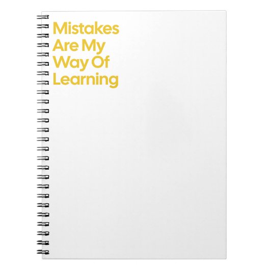 Fouten zijn mijn manier van leren notitieboek (Voorkant)