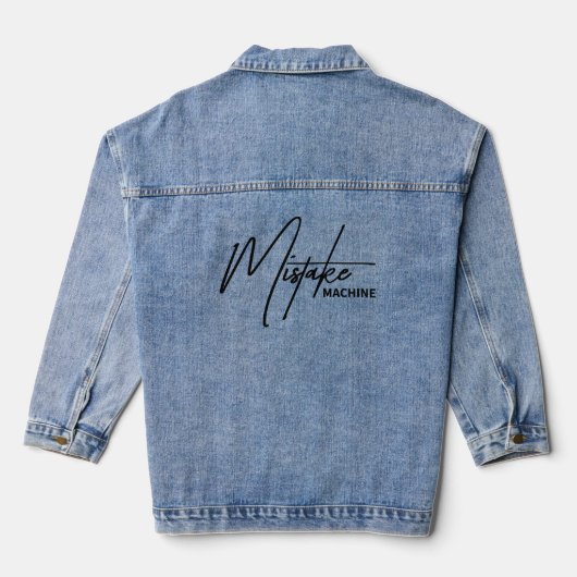 Foutmachine - Sarcastische hoogwaardige humor Denim Jacket (Achterkant)