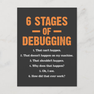 Foutopsporing Coder Bug Coding Computer Programmer Briefkaart