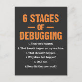 Foutopsporing Coder Bug Coding Computer Programmer Briefkaart (Voorkant)